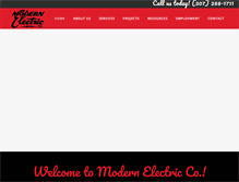 Tablet Screenshot of modern-electric.com